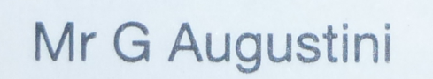 Mr G Augustini