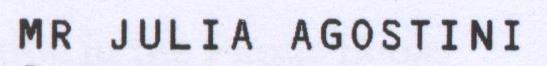 MR JULIA AGOSTINI